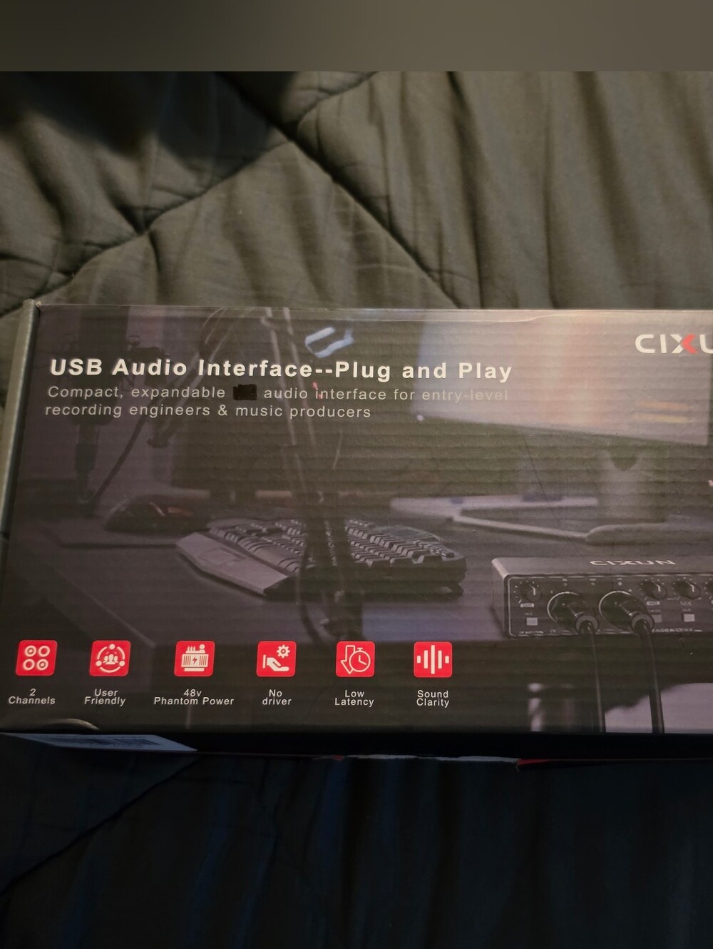 Cixun USB Audio Interface - Black - Plug and Play